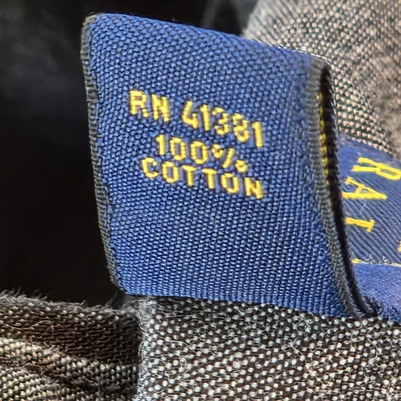 Polo Ralph Lauren Men's XXL Western Shirt Washed Black 100% Cotton Snap Front - Picture 16 of 16